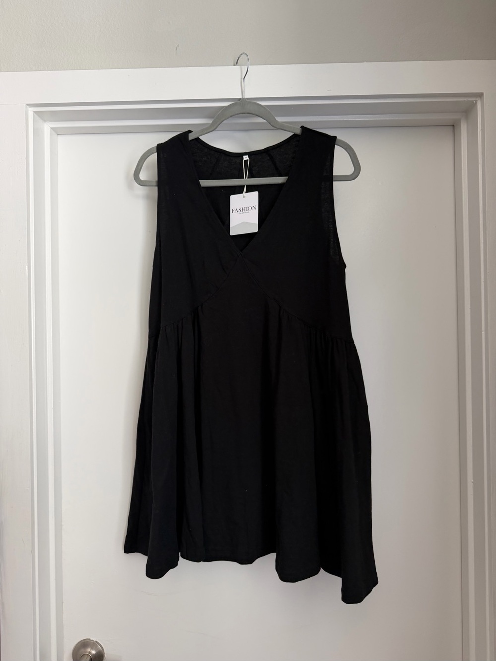 Amazon Black Sleeveless V-Neck Tank Dress